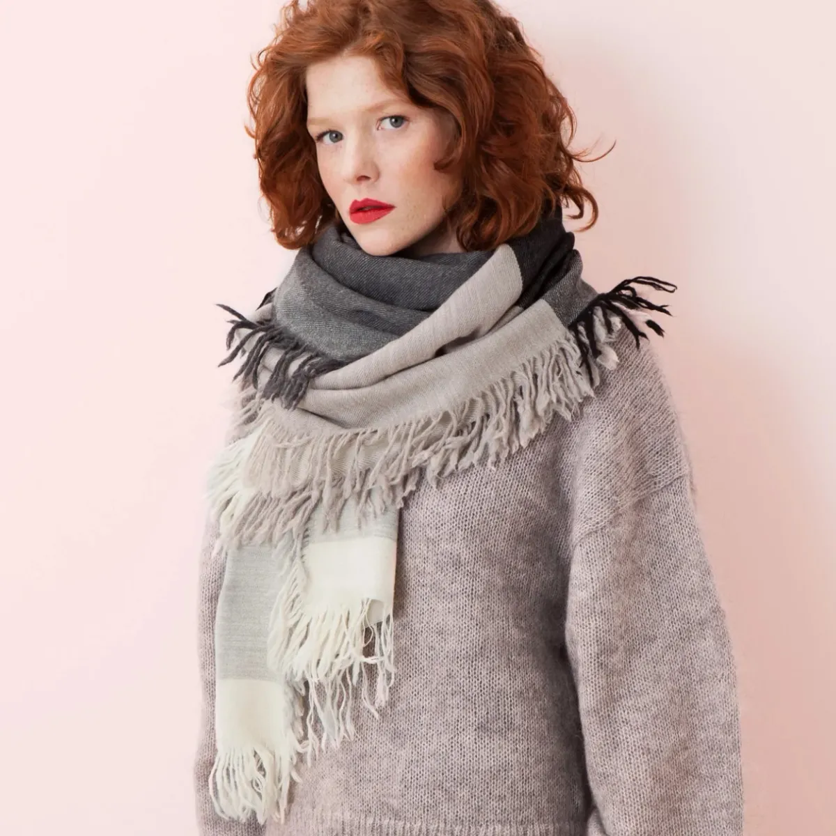 Tomfoolery Soft Grey Scarf Fashion