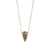Tomfoolery Solanales Crystal Pendulum Pendant Necklace – Champagne(Out of Stock) Best