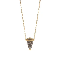 Tomfoolery Solanales Crystal Pendulum Pendant Necklace – Champagne(Out of Stock) Best