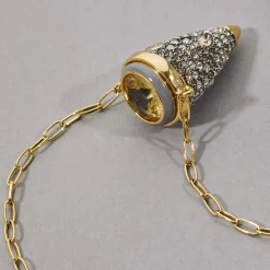 Tomfoolery Solanales Crystal Pendulum Pendant Necklace – Champagne(Out of Stock) Best
