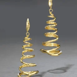 Tomfoolery Solanales Crystal Spiral Earrings Discount