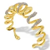Tomfoolery Solanales Crystal Spiral Cuff Best