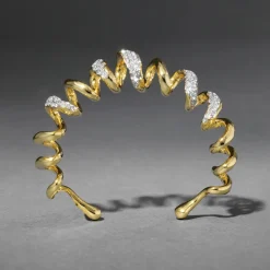 Tomfoolery Solanales Crystal Spiral Cuff Best