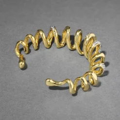 Tomfoolery Solanales Crystal Spiral Cuff Best
