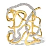 Tomfoolery Solanales Gold Crystal Intertwined Cuff Bracelet Best