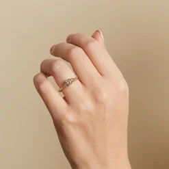 Tomfoolery Solitaire Champagne Diamond Encrusted Ring Online