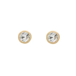 Tomfoolery SOLO Bezel Aquamarine Studs Fashion