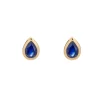 Tomfoolery SOLO Bezel Blue Sapphire Studs Fashion