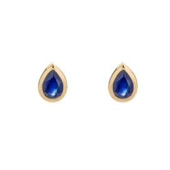 Tomfoolery SOLO Bezel Blue Sapphire Studs Fashion