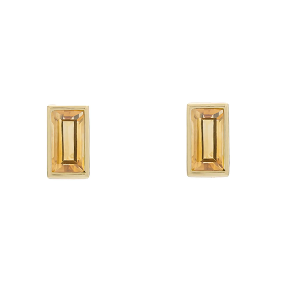 Tomfoolery SOLO Bezel Citrine Studs Hot