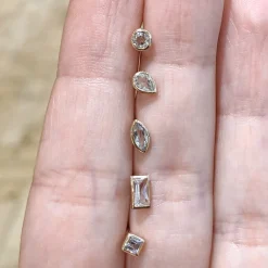 Tomfoolery SOLO Bezel Diamond Studs New