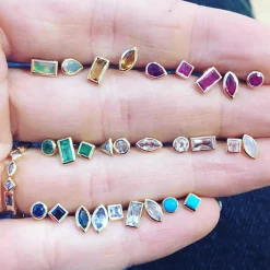 Tomfoolery SOLO Bezel Opal Studs Clearance
