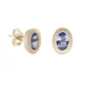 Tomfoolery SOLO Bezel Set Tanzanite Studs Hot