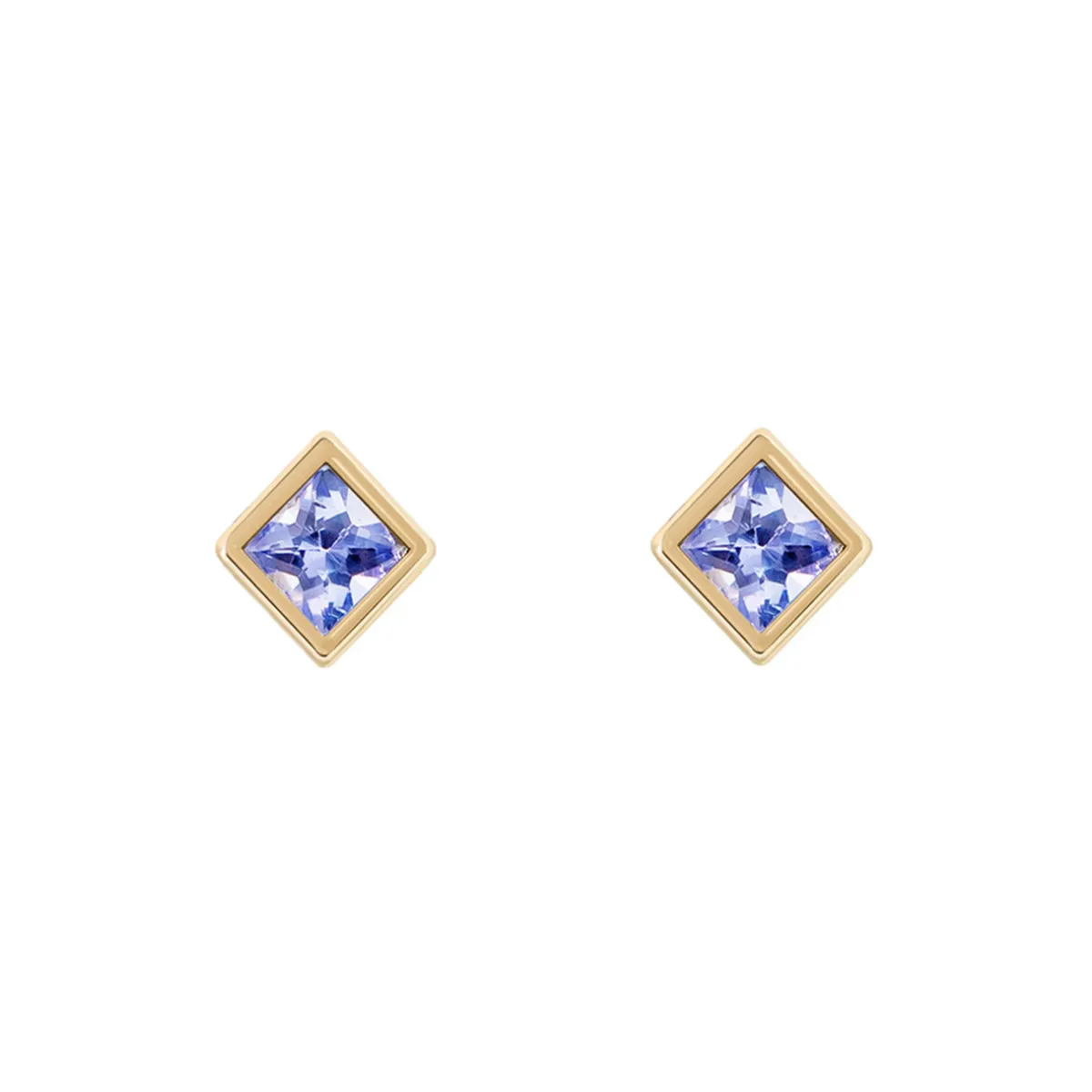 Tomfoolery SOLO Bezel Tanzanite Studs Hot