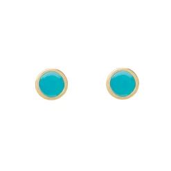 Tomfoolery SOLO Bezel Turquoise Studs Best