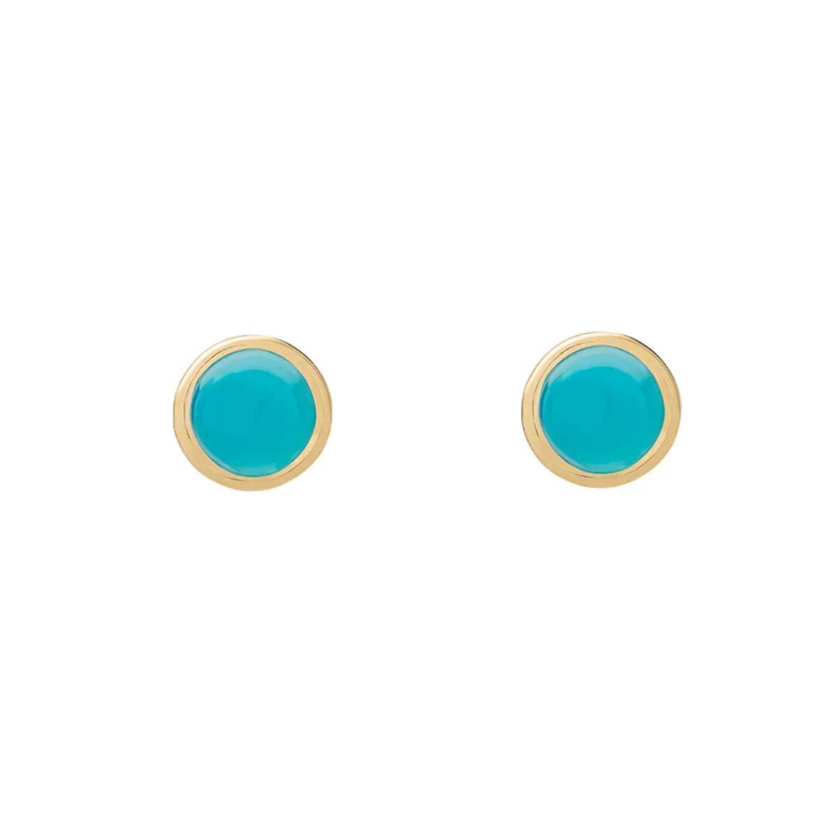 Tomfoolery SOLO Bezel Turquoise Studs Best