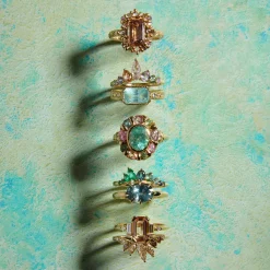 Tomfoolery SOLO East West Oval Teal Sapphire Ring Sale