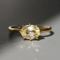 Tomfoolery SOLO East West Oval Yellow Sapphire Ring Best