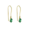 Tomfoolery SOLO Oval Emerald Drop Earrings(Out of Stock) Clearance
