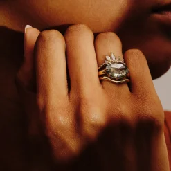 Tomfoolery SOLO Oval Salt & Pepper Diamond Ring Outlet