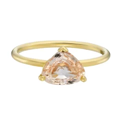 Tomfoolery SOLO Pear Peach Sapphire Ring Best