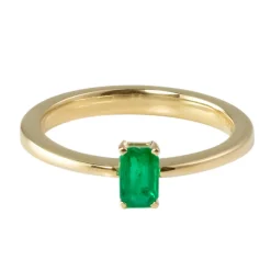 Tomfoolery SOLO Rectangle Cut Emerald Ring Clearance