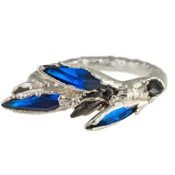 Tomfoolery Spiky Silver Ring New