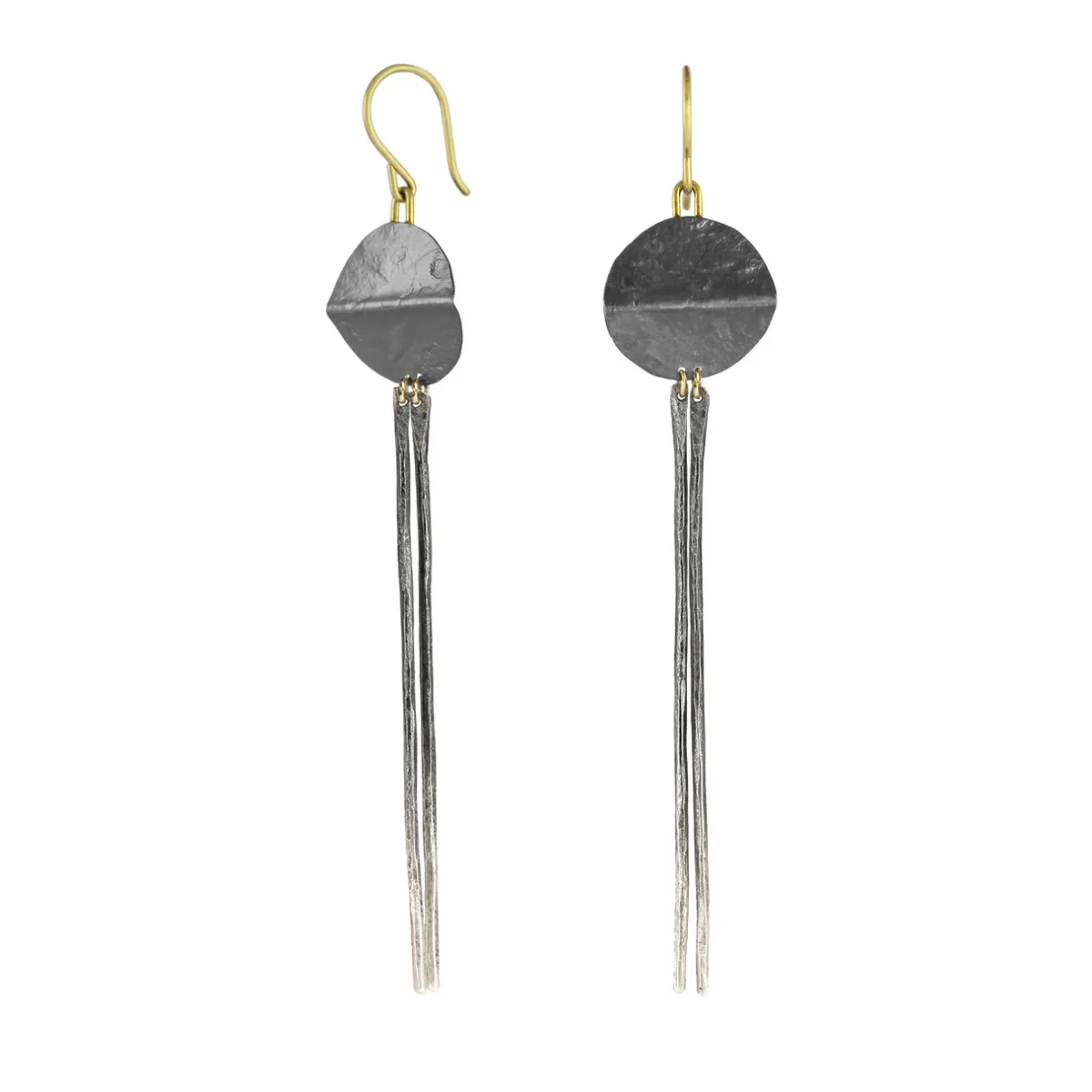 Tomfoolery Spine Disc Bar Dangle Long Earrings Discount