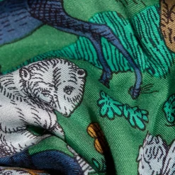 Tomfoolery Square 100 Reve Printed Scarf Forest Outlet