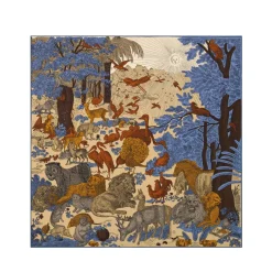 Tomfoolery Square 100 Reve Printed Scarf Beige Sale