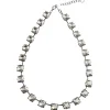 Tomfoolery Square Crystal Necklace New