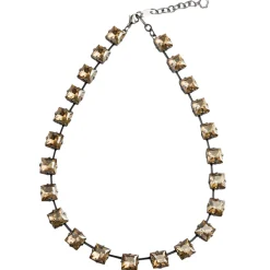 Tomfoolery Square Crystal Necklace New