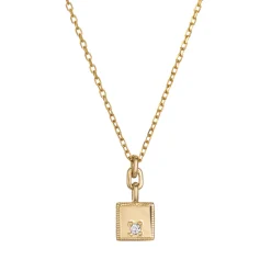 Tomfoolery Square Diamond Mirror Necklace Sale