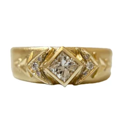 Tomfoolery Square Diamond Reflections Ring Discount