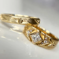 Tomfoolery Square Diamond Reflections Ring Discount