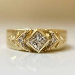 Tomfoolery Square Diamond Reflections Ring Discount
