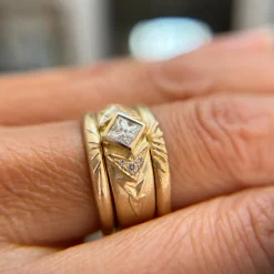 Tomfoolery Square Diamond Reflections Ring Discount