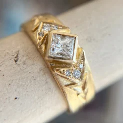Tomfoolery Square Diamond Reflections Ring Discount