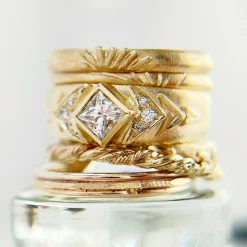 Tomfoolery Square Diamond Reflections Ring Discount