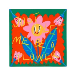 Tomfoolery Square Flower Scarf Orange Multi Sale