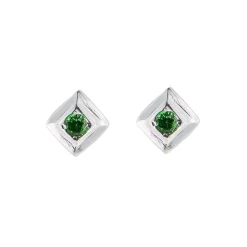Tomfoolery Square Gem Studs Silver Sale