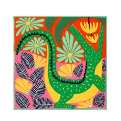 Tomfoolery Square Mangrove Scarf Hot