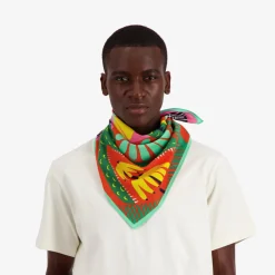 Tomfoolery Square Mangrove Scarf Hot
