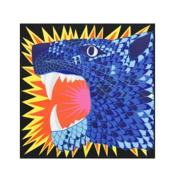 Tomfoolery Square Neofelis Tiger Scarf Blue Discount