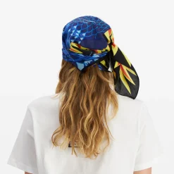 Tomfoolery Square Neofelis Tiger Scarf Blue Discount