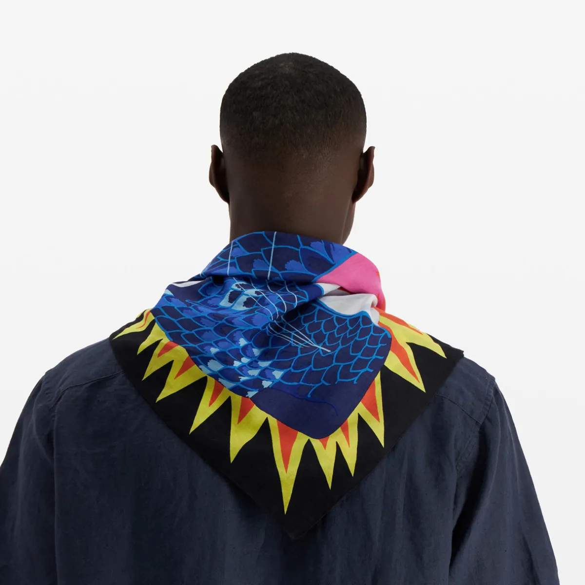 Tomfoolery Square Neofelis Tiger Scarf Blue Discount