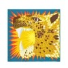 Tomfoolery Square Neofelis Tiger Scarf Yellow Hot