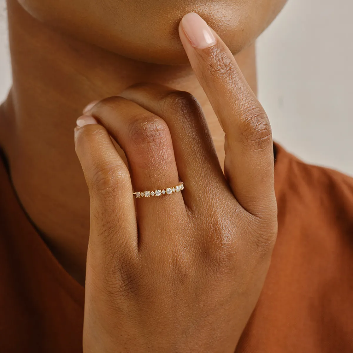 Tomfoolery Starlace Diamond Half Eternity Ring Hot