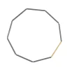 Tomfoolery Steel & Gold Geometric Bracelet New