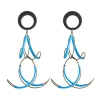 Tomfoolery Steel Circle Twist Drop Stud Earrings Clearance